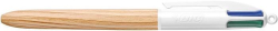 Kuličkové pero 4 Colours Wood Effect, čtyři barvy, 0,32 mm, zatahovací, BIC 508964