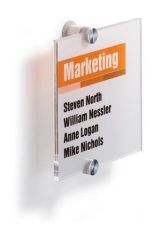 Informační tabulka CRYSTAL SIGN, transparentní, 148 x 148 mm, DURABLE 482219