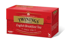 TWININGS  Čaj, černý, 25x2 g, TWININGS English Breakfast