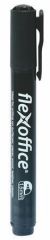 FLEXOFFICE  Permanentní popisovač PM03, černá,  1,5mm, kuželový hrot, FLEXOFFICE