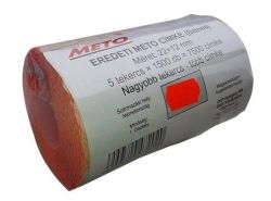 METO  Cenové etikety, 22x12 mm, METO, červené ,balení 5 ks