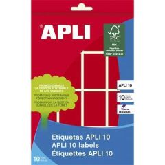 Apli  Etikety, červená, 25x40 mm, na ruční popis, 128 ks/bal., APLI ,balení 8 ks