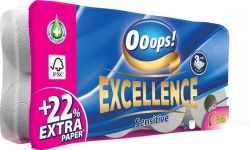 Toaletní papír Ooops! Excellence , 3vrstvý, 8 rolí ,balení 8 ks