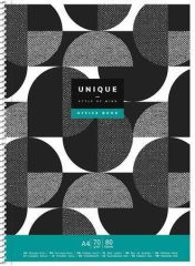 Spirálový sešit UNIQUE, mix motivů, čtverečkovaný, A4+, 80 listů, SHKOLYARYK A4-080-6506K