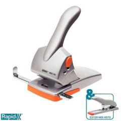 Velkokapacitní děrovačka Rapid Fashion HDC65, Stříbrná/Oranžová, RAPID