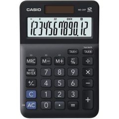 Casio  Kalkulačka MS-20 F, černá, stolní, 12 číslic, CASIO