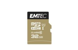 Paměťová karta Elite Gold, microSDHC, 32GB, UHS-I/U1, 85/20 MB/s, adaptér, EMTEC ECMSDM32GHC10GP