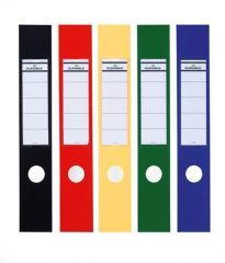 Štítky pro pákové pořadače ORDOFIX, žlutá, samolepicí, 60 x 390 mm, 10 ks, DURABLE 809004 ,balení 10 ks