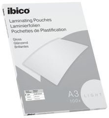 Laminovací fólie Light, 80 mikronů, A3, lesklá, 100 ks, IBICO 627311 ,balení 100 ks