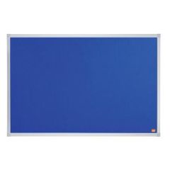 Nobo  Textilní nástěnka Essential, modrá, 90 x 60 cm, hliníkový rám, NOBO 1915682
