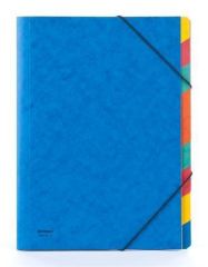 Donau  Třídící desky s gumičkou, modré, 9 částí, karton, A4, DONAU