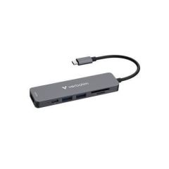 Rozbočovač USB-C, 6portový, HDMI, USB-A 3.2 Gen 1, USB-C PD, USB-A, SD, microSD, VERBATIM 32156