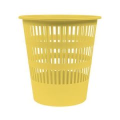 Odpadkový koš, pastelově žlutá, plastový, nerozbitný, 12 litrů, DONAU D307-11