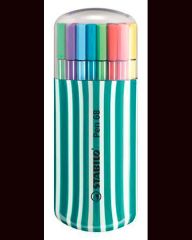 Stabilo  Fixy Pen 68 Zebrui, 20 různých barev, sada, 1 mm, tyrkysové pouzdro, STABILO