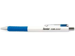 Kuličkové pero Senior, modrá, 0,4mm, stiskací mechanismus, FLEXOFFICE