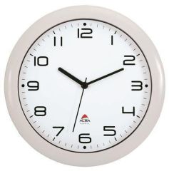 Nástěnné hodiny Hornew, 30 cm, ALBA, bílá barva