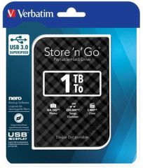 Verbatim  2,5 HDD (hard-drive), 1TB,  USB 3.0, VERBATIM Store 'n' Go, černá