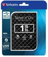 2,5 HDD (hard-drive), 1TB,  USB 3.0, VERBATIM Store n Go, černá