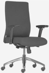 Kancelářská židle BOSTON 24, šedá, textilní, chromový podstavec, s loketní opěrkou