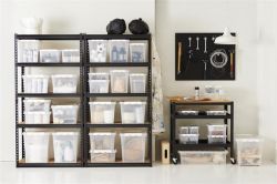 Organizační modul, průhledný, výjimatelný, pro boxy Classic 15, 2 přihrádky, s úchytkami, SMARTSTORE