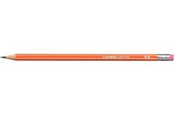 Stabilo  Grafitová tužka s gumou Pencil 160, oranžová, HB, šestihranná, STABILO