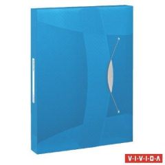 ESSELTE  Box na spisy s gumičkou Jumbo Vivida, Vivida modrá, 40 mm, A4, PP, ESSELTE