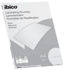 Laminovací fólie Light, 80 mikronů, A4, lesklá, 100 ks, IBICO 627308 ,balení 100 ks