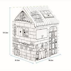 Kartonový domeček BANKERS BOX®  Playhouse, vybarvitelný, obchod, různé vzory, FELLOWES 1232501