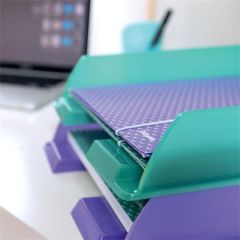 ESSELTE  Deska s gumičkou Colour'Breeze, zelená, kartonová, A4, ESSELTE 628493