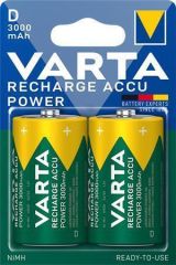 VARTA  Nabíjecí baterie, D (velký monočlánek), 2x3000 mAh, přednabité, VARTA Power Accu