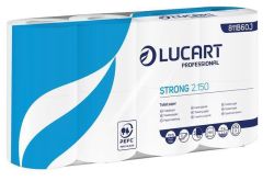 LUCART  Toaletní papír Strong 2.150, bílá, 2 vrstvy, malá role, 8 rolí, LUCART 811B60J ,balení 8 ks
