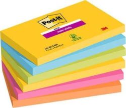 3M POSTIT  Samolepicí bloček Super Sticky Carnival, mix barev, 76 x 127 mm, 6x 90 listů, 3M POSTIT 7100242804 ,balení 540 ks