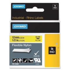 Páska, nylon, 12 mm x 3,5 m, DYMO D1, žlutá-černá