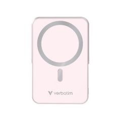 Magnetická powerbanka Charge n Go, růžová, bezdrátová, 10 000 mAh, VERBATIM 32267