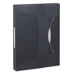 ESSELTE  Box na spisy s gumičkou Jumbo Vivida, Vivida černá, 40 mm, A4, PP, ESSELTE