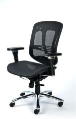 MAYAH  Manažerská židle Flow, textilní, černá, chromovaná základna, MaYAH