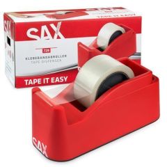 Sax  Odvíječ pásky 729, stolní, včetně lepicí pásky, červená, SAX