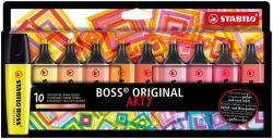 Stabilo  Zvýrazňovače BOSS original Arty, 10 ks, teplé odstíny, 2-5 mm, STABILO 70/10-1-20