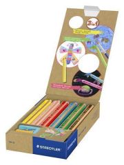 Barevné pastelky Noris Junior, 6 barev, 3v1, STAEDTLER 140 C6