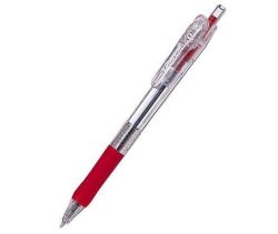 38333-10 Kuličkové pero Tapli Clip ECO, červená, 0,21 mm, se stiskacím mechanismem, ZEBRA