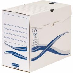 Archivační box Bankers Box Basic, modro-bílá, A4, 150 mm, FELLOWES ,balení 10 ks