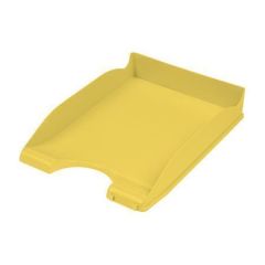 Odkladač, pastelově žlutá, plast, DONAU 7466101PL-06