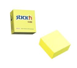 Stick´n  Samolepicí bloček, neonově žlutá, 76 x 76 mm, 400 listů, STICK N 21010 ,balení 400 ks