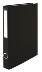 Pořadač dvoukroužkový, černý, 35 mm, A4, PP/karton, VICTORIA