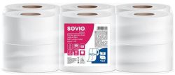 Toaletní papír, bílá, 2-vrstvý, 80,75 m, průměr 18 cm, 12 rolí, SOVIO PP21077 ,balení 12 ks