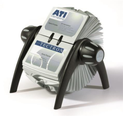 Vizitkář otočný VISIFIX, černá, na 400 ks, horizontální, plastový, DURABLE 241701