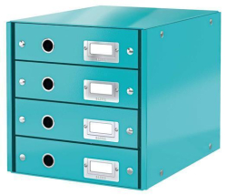 Leitz  Zásuvkový box Click&Store, modrá, 4 zásuvky, lesklý, LEITZ