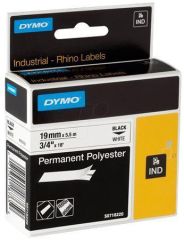 dymo  Páska, polyester, 19 mm x 5,5m, DYMO ID1, bílá-černá