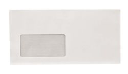 Obálka, LA4 DL, samolepicí, s krycí páskou, 110 x 220 mm, s okénkem vlevo, VICTORIA
