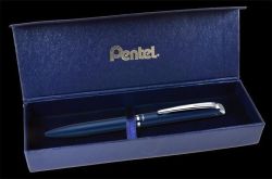Pentel  Kuličkové pero EnerGel BL-2007, modrá, 0,35 mm, otočný mechanismus, kovové, modré tělo, PENTEL BL2